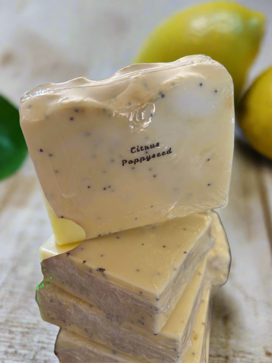 Citrus Poppyseed Goats Milk Soap