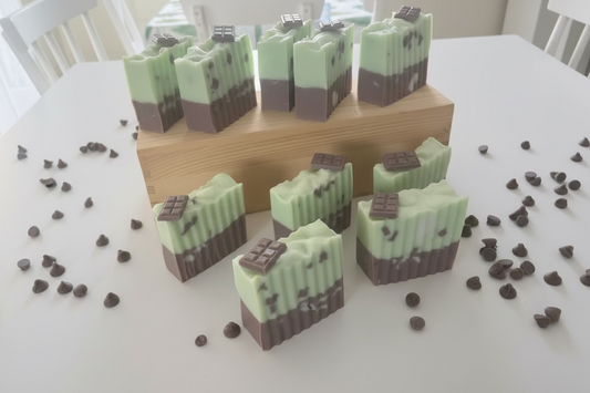 Mint Chocolate Chip goat milk soap